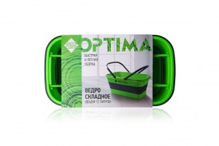 Folding Bucket Green Fiber OPTIMA