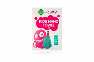 Green Fiber & Totty baby hand towel, turquoise
