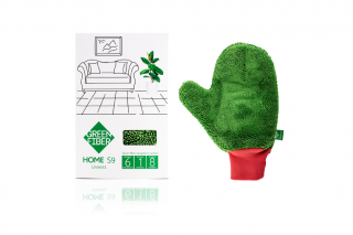 Green Fiber HOME S9, unimitt Twist mitten green